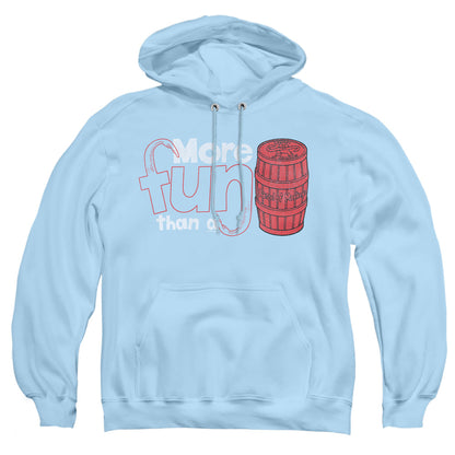 Barrel Of Monkeys More Fun Mens Hoodie Light Blue