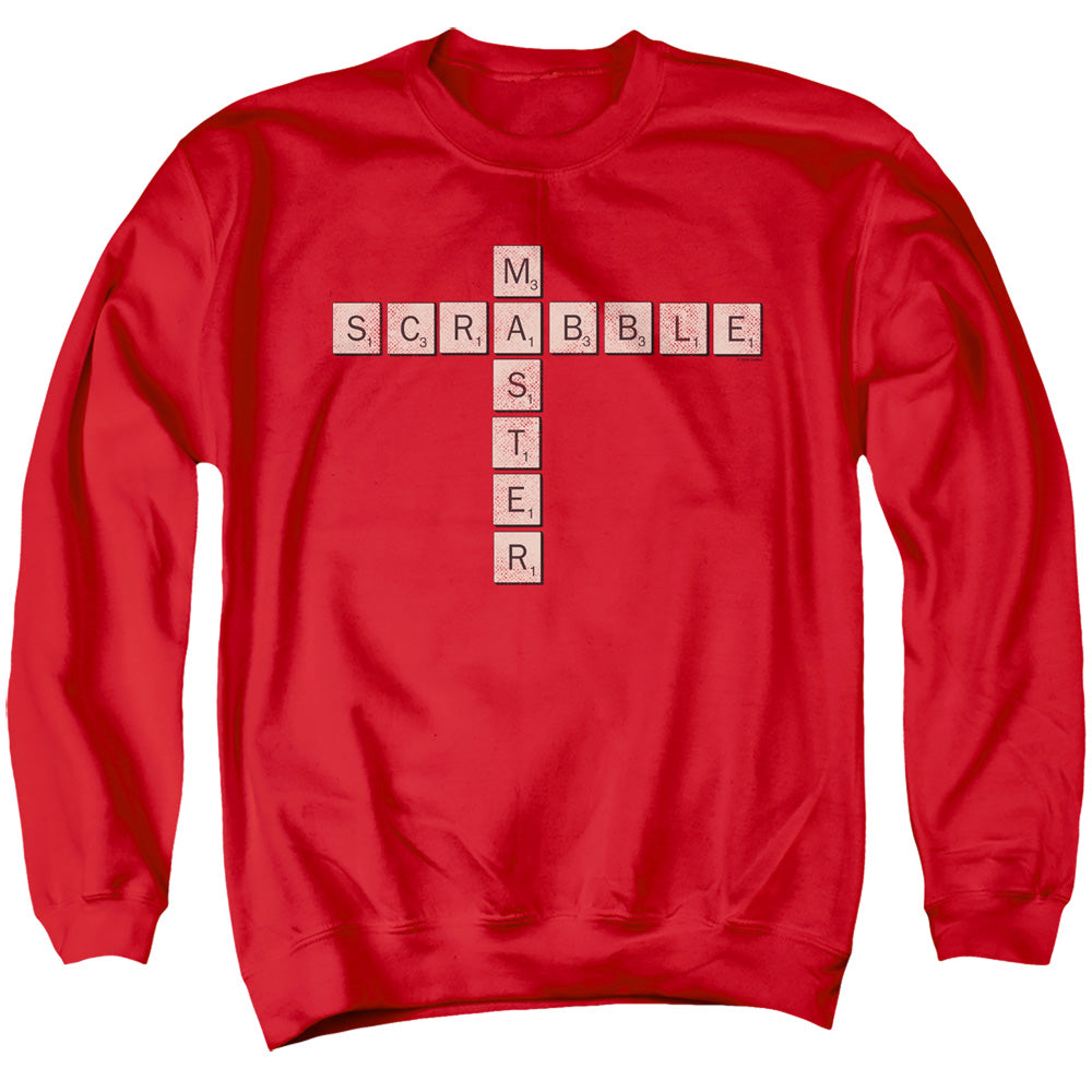 Scrabble Scrabble Master Mens Crewneck Sweatshirt Red Officially Licensed