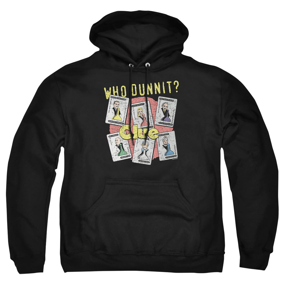 Clue Who Dunnit Mens Hoodie Black Officially Licensed