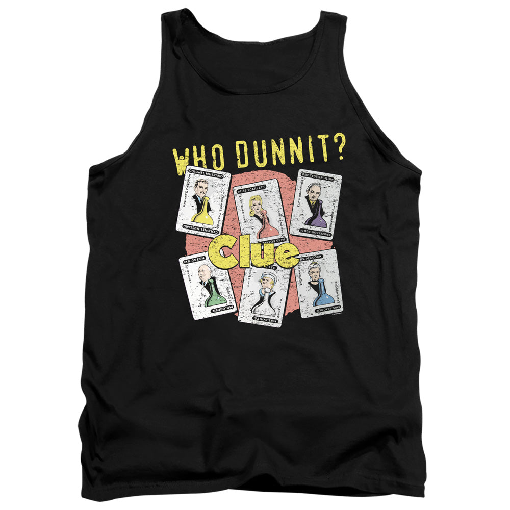 Clue Who Dunnit Mens Tank Top Shirt Black Officially Licensed