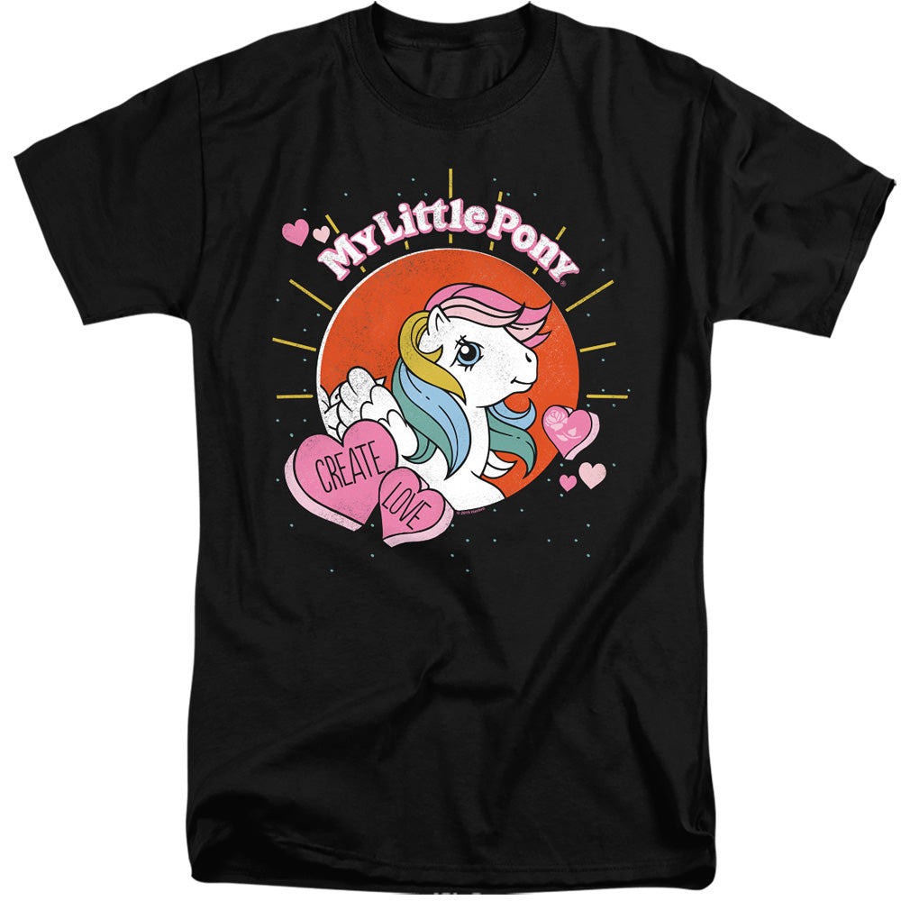 My Little Pony Retro Create Love Mens Tall T Shirt Black Officially Licensed