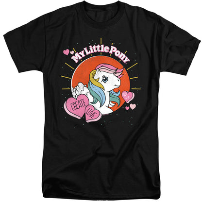 My Little Pony Retro Create Love Mens Tall T Shirt Black Officially Licensed
