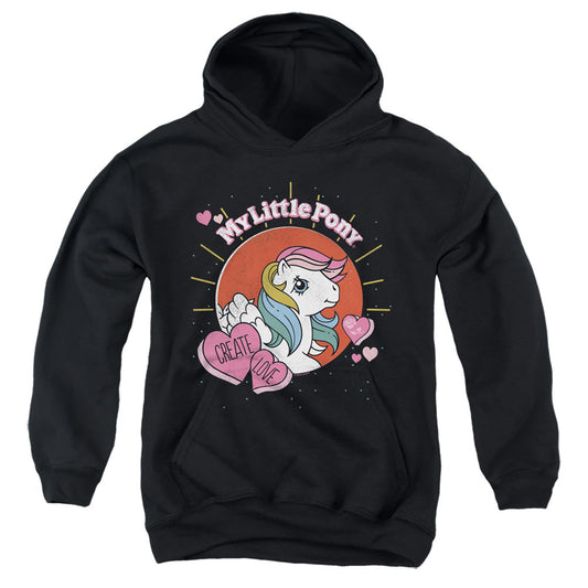 My Little Pony Retro Create Love Kids Youth Hoodie Black Officially Licensed