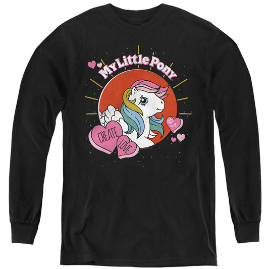 My Little Pony Retro Create Love Long Sleeve Kids Youth T Shirt Black Officially Licensed