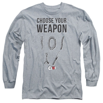 Clue Choose Mens Long Sleeve Shirt Athletic Heather Officially Licensed