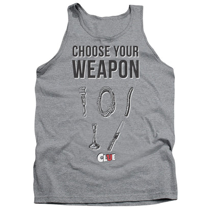 Clue Choose Mens Tank Top Shirt Athletic Heather Officially Licensed