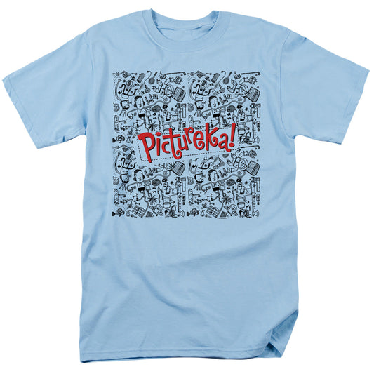Pictureka Line Work Mens T Shirt Light Blue Officially Licensed