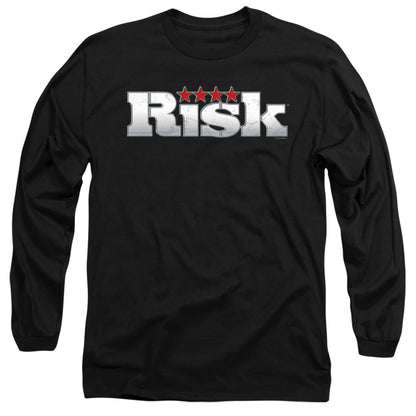 Risk Logo Mens Long Sleeve Shirt Black Officially Licensed