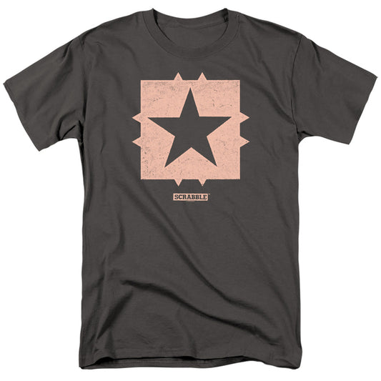 Scrabble Free Space Mens T Shirt Charcoal Officially Licensed