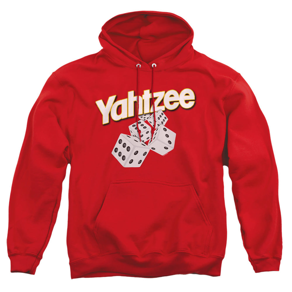 Yahtzee Tumbling Dice Mens Hoodie Red Officially Licensed