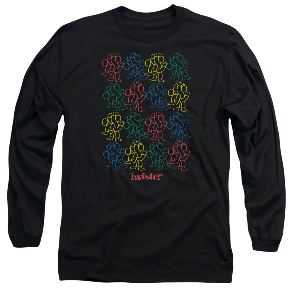 Twister Retro Fashion Icon Mens Long Sleeve Shirt Black Officially Licensed