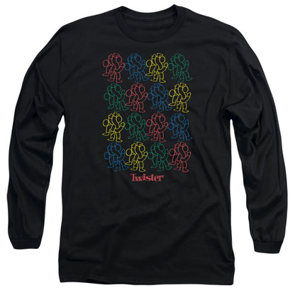 Twister Retro Fashion Icon Mens Long Sleeve Shirt Black Officially Licensed