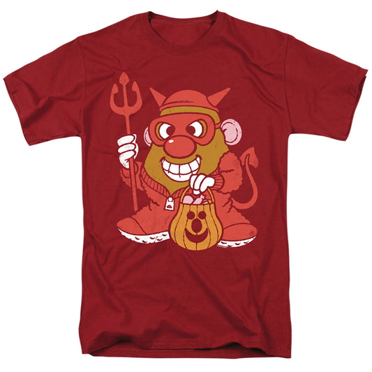 Mr Potato Head Deviled Spud Mens T Shirt Cardinal Officially Licensed