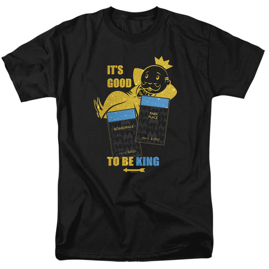 Monopoly Its Good To Be King No Logo Mens T Shirt Black Officially Licensed