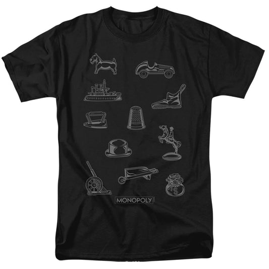 Monopoly Token Mens T Shirt Black Officially Licensed