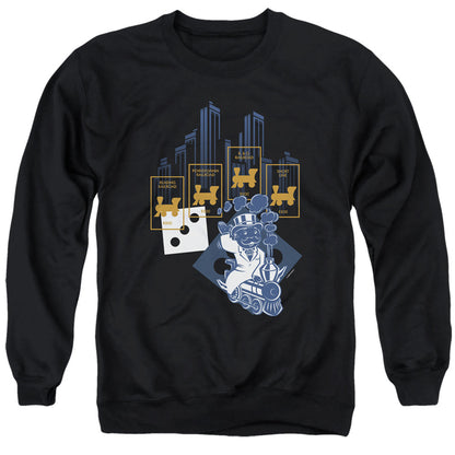 Monopoly The True Railroad Tycoon No Logo Mens Crewneck Sweatshirt Black