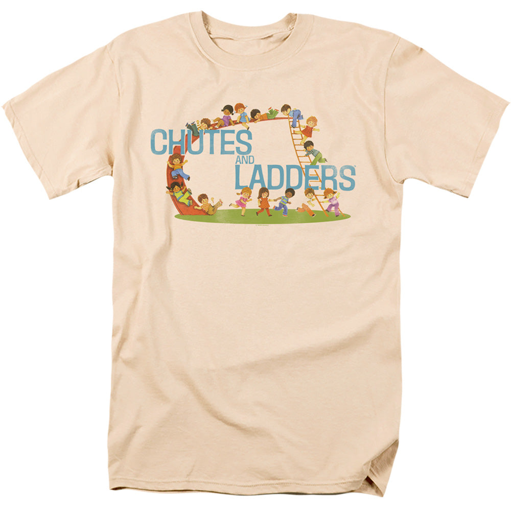 Chutes And Ladders Vintage Chutes And Ladders Mens T Shirt Cream Officially Licensed
