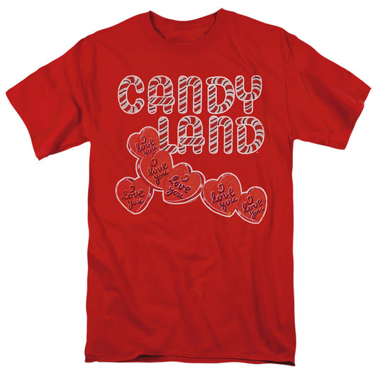 Candy Land I Love You Mens T Shirt Red Officially Licensed