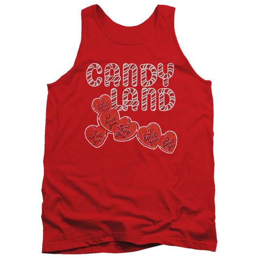 Candy Land I Love You Mens Tank Top Shirt Red Officially Licensed