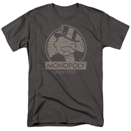 Monopoly Wink Mens T Shirt Charcoal Officially Licensed