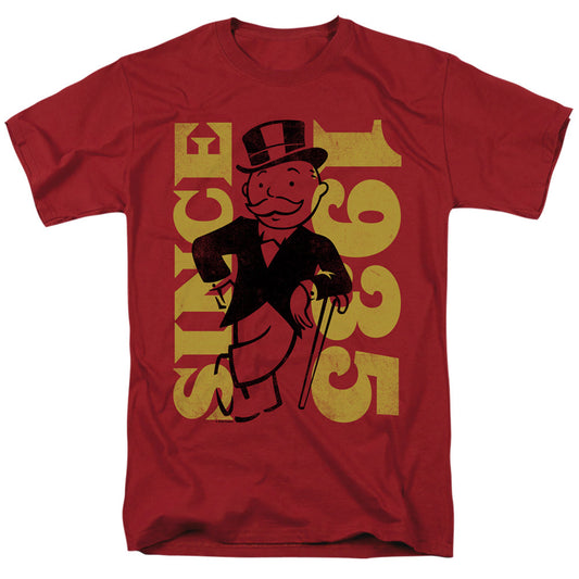 Monopoly Since 1935 Mens T Shirt Cardinal Officially Licensed