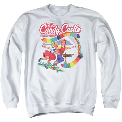 Candy Land To The Candy Castle Mens Crewneck Sweatshirt White Officially Licensed