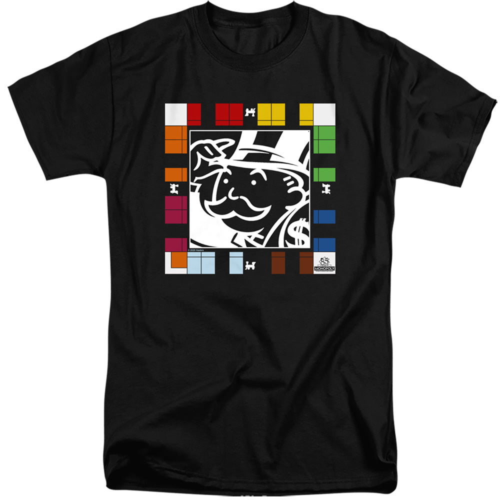 Monopoly Game Board Mens Tall T Shirt Black Officially Licensed