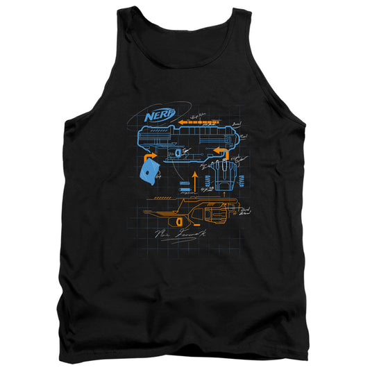 Nerf Deconstructed Nerf Gun Mens Tank Top Shirt Black