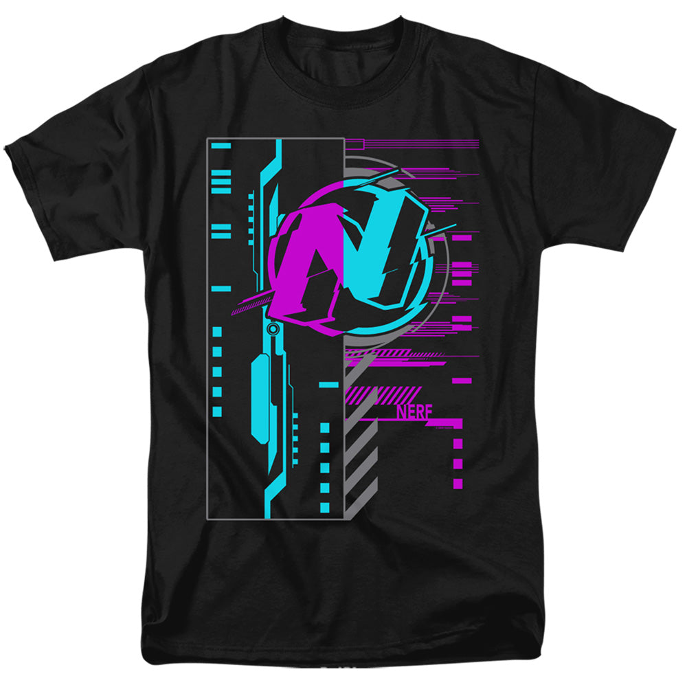 Nerf Cyber Mens T Shirt Black Officially Licensed