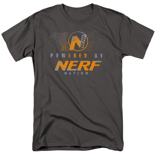 Nerf Powered By Nerf Nation Mens T Shirt Charcoal Officially Licensed