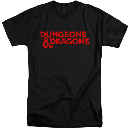 Dungeons And Dragons Type Logo Mens Tall T Shirt Black Officially Licensed