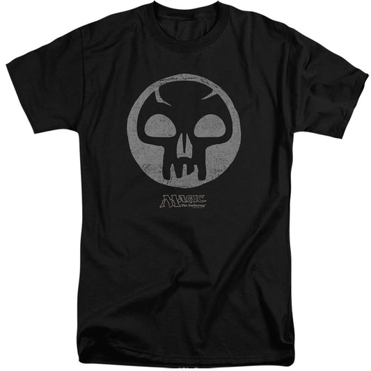 Magic The Gathering Black Symbol Mens Tall T Shirt Black Officially Licensed