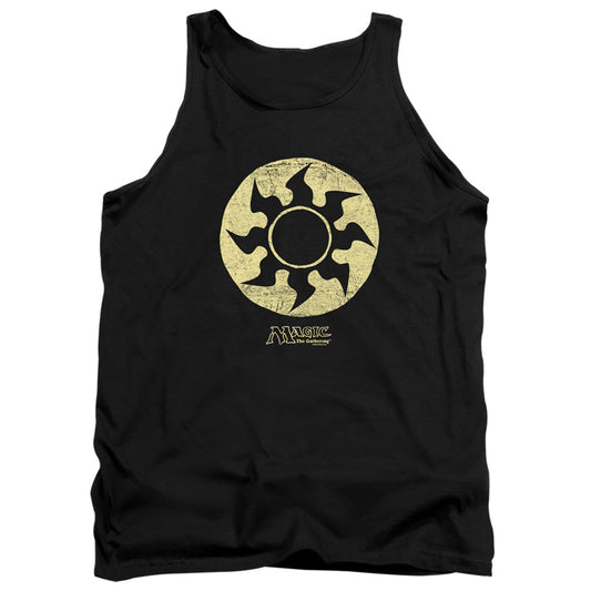 Magic The Gathering White Symbol Mens Tank Top Shirt Black Officially Licensed