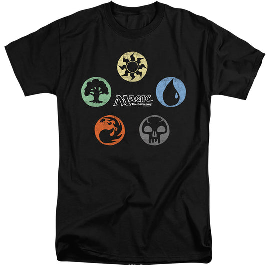 Magic The Gathering 5 Colors Mens Tall T Shirt Black Officially Licensed