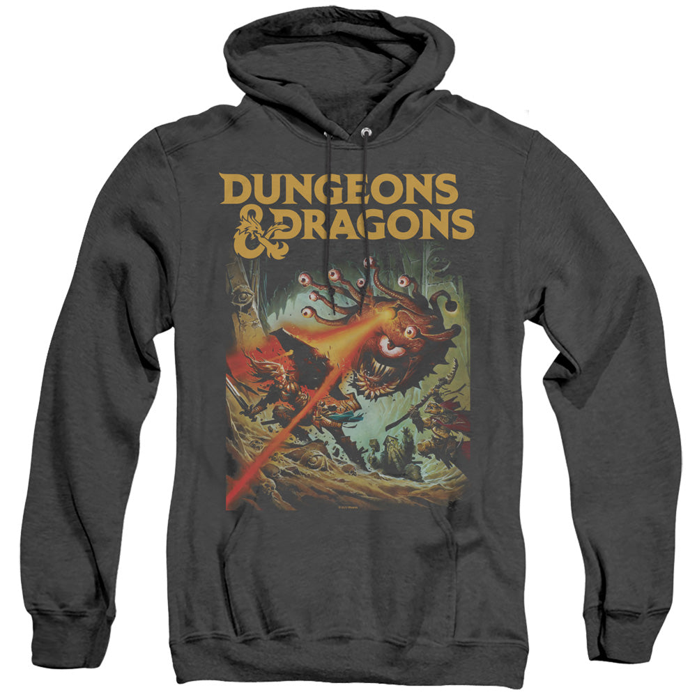 Dungeons And Dragons Beholder Strike Mens Heather Hoodie Black Officially Licensed