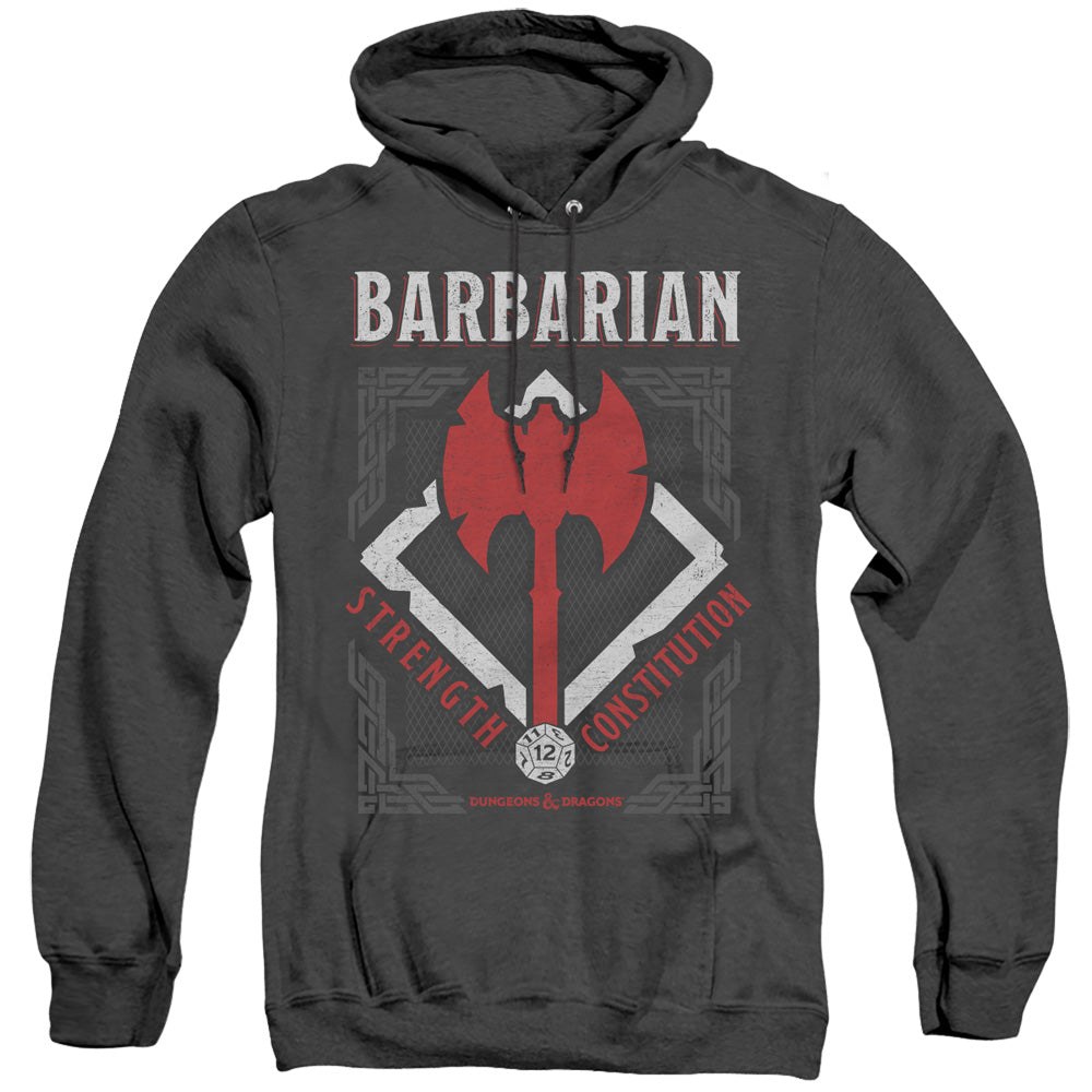 Dungeons And Dragons Barbarian Heather Mens Hoodie Black Officially Licensed