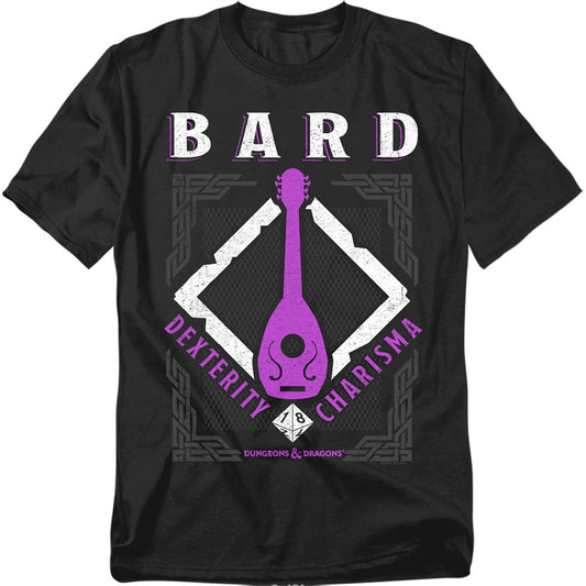 Dungeons And Dragons Bard Mens T Shirt Black Officially Licensed