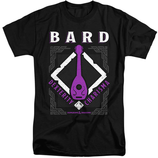 Dungeons And Dragons Bard Mens Tall T Shirt Black Officially Licensed