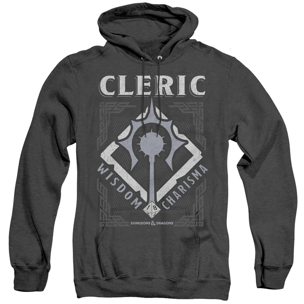 Dungeons And Dragons Cleric Heather Mens Hoodie Black Officially Licensed