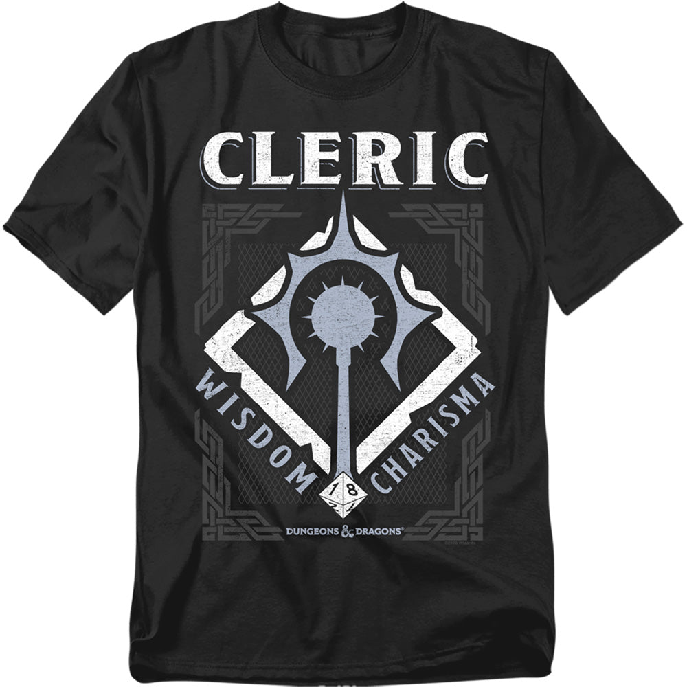 Dungeons And Dragons Cleric Mens T Shirt Black Officially Licensed