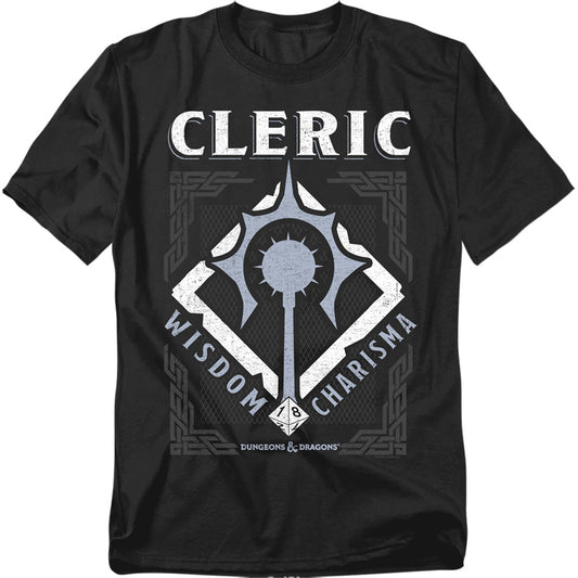 Dungeons And Dragons Cleric Mens T Shirt Black Officially Licensed