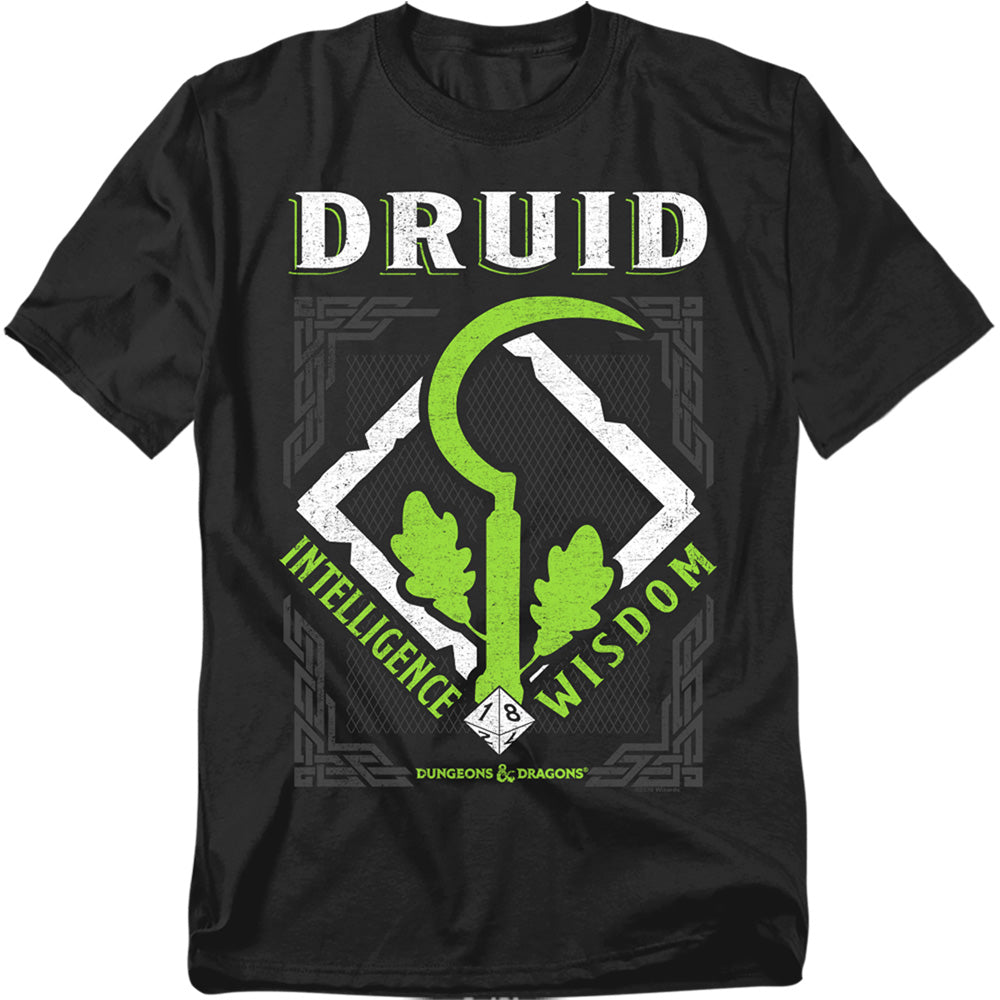 Dungeons And Dragons Druid Mens T Shirt Black Officially Licensed