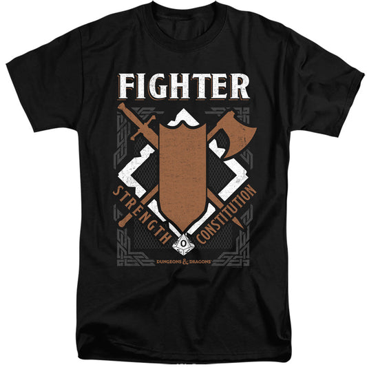 Dungeons And Dragons Fighter Mens Tall T Shirt Black Officially Licensed