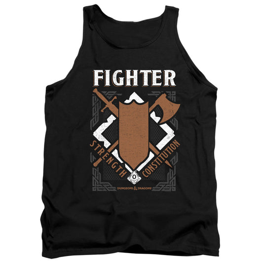 Dungeons And Dragons Fighter Mens Tank Top Shirt Black Officially Licensed