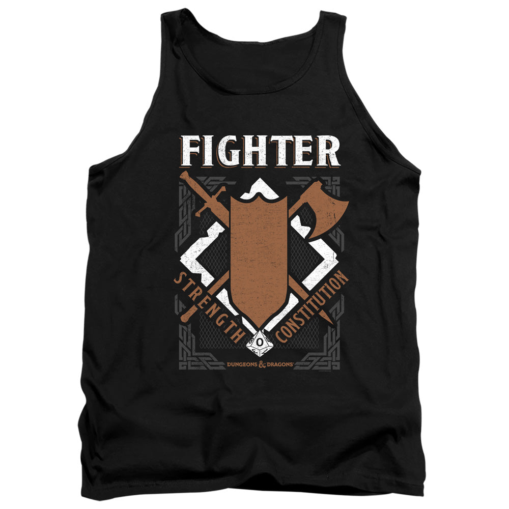 Dungeons And Dragons Fighter Mens Tank Top Shirt Black Officially Licensed