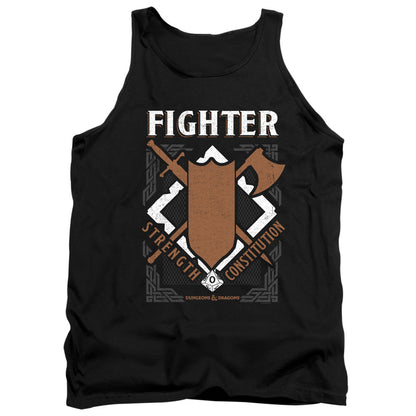 Dungeons And Dragons Fighter Mens Tank Top Shirt Black Officially Licensed