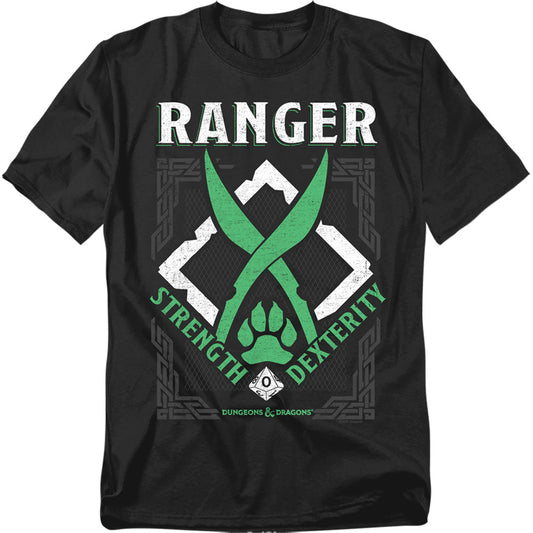 Dungeons And Dragons Ranger Mens T Shirt Black Officially Licensed