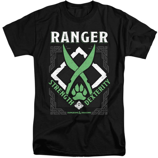 Dungeons And Dragons Ranger Mens Tall T Shirt Black Officially Licensed