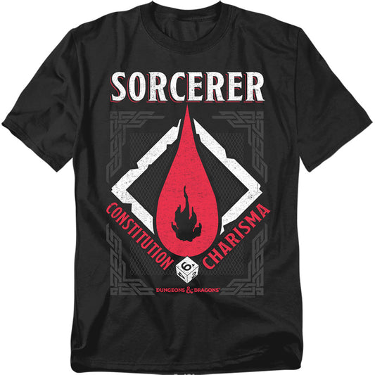 Dungeons And Dragons Sorcerer Mens T Shirt Black Officially Licensed