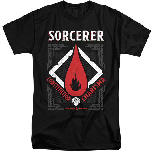 Dungeons And Dragons Sorcerer Mens Tall T Shirt Black Officially Licensed